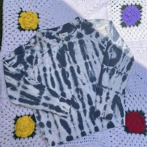 Navy Tie Dye crew jacket & jogger set